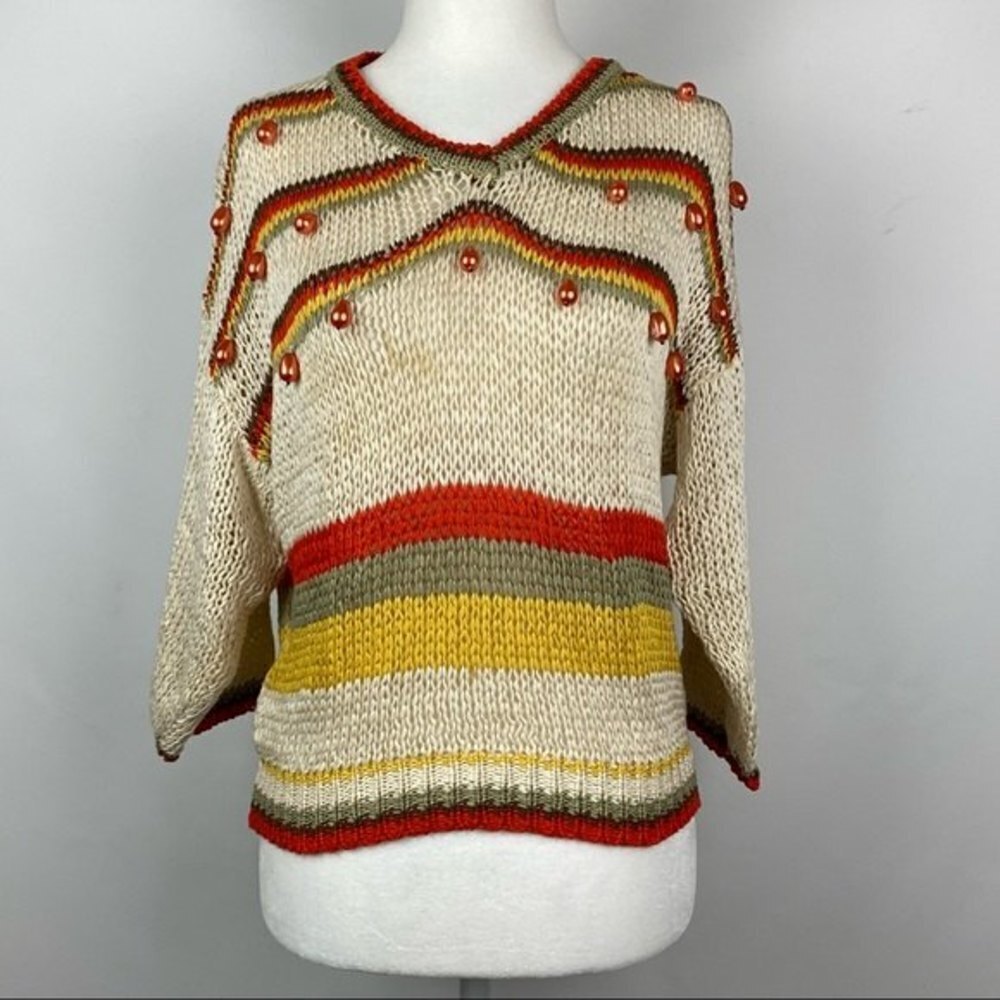 Antonella Ore Vtg Womens Sweater 36 Euc 3/4 Sleeve Ladies Made In Italy